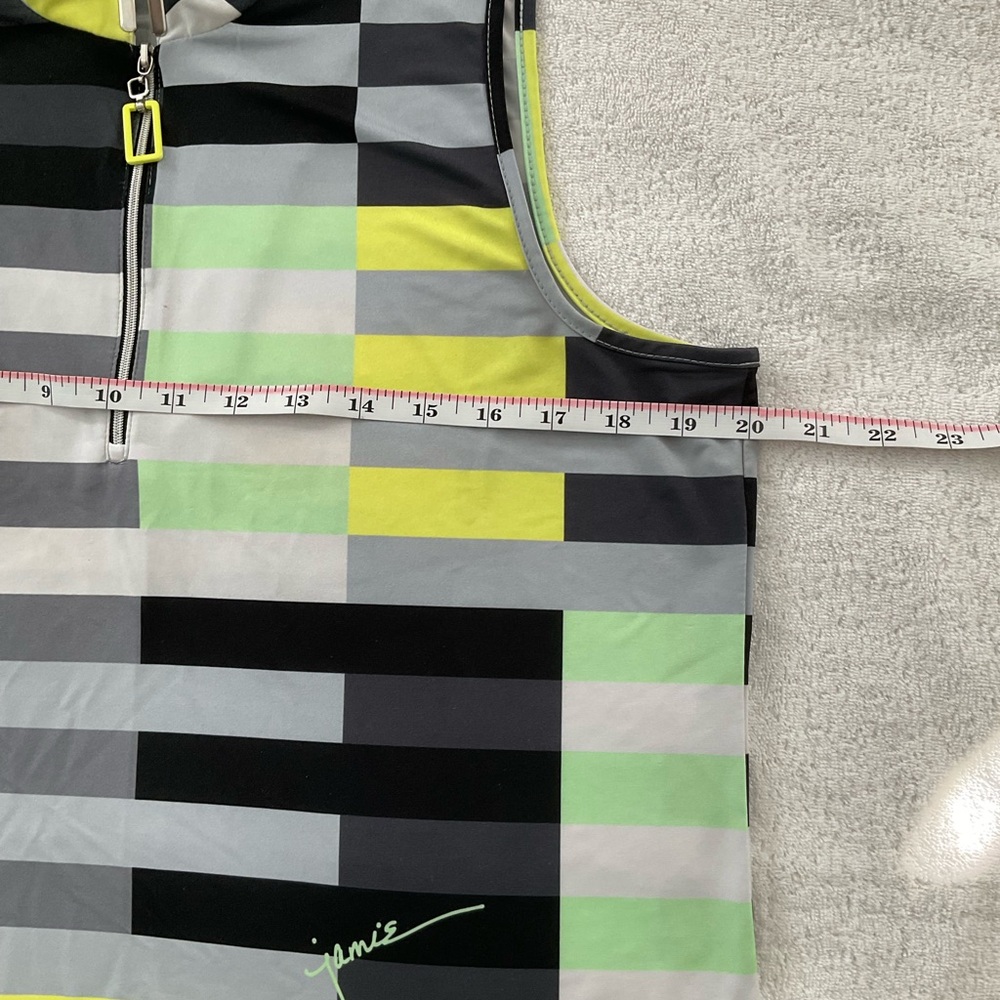 Jamie Sadock Black and Yellow Checkered Top - Picture 4 of 6